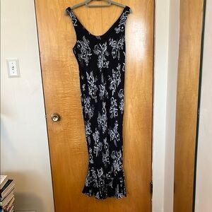 Black floral dress